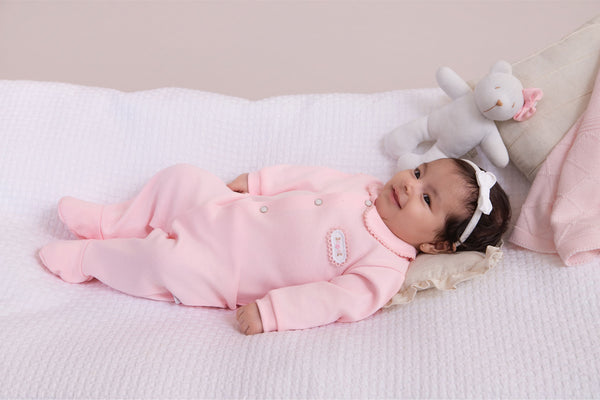 Macacão Longo Prematuro Paraiso Gola Peter Pan Manga Longa Algodão