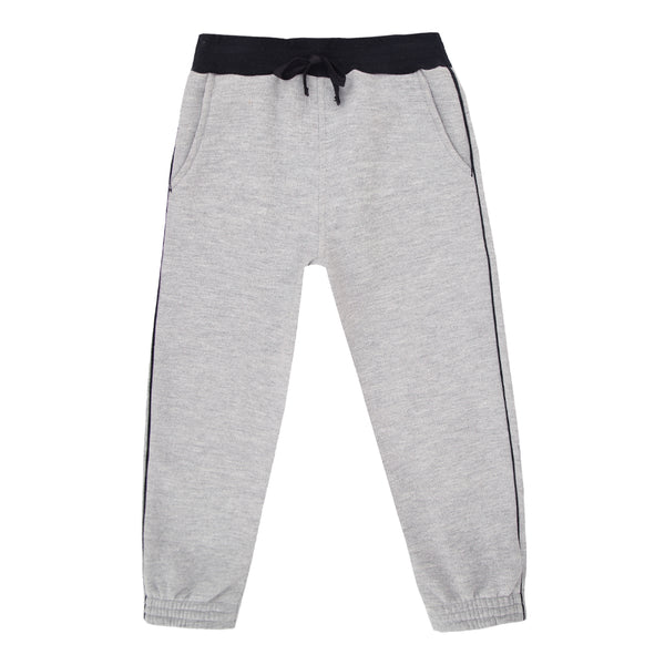 Calça Moletom Paraíso Infantil Masculina Inverno com Bordado Cinza