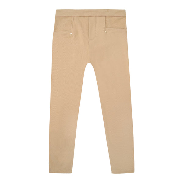 Calça Infantil Paraiso Tricô Canelado com Bolso Decorativo e Conforto