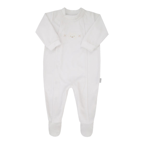 Macacão Longo Paraíso Plush Exclusive RN Unissex Inverno com Bordado Branco