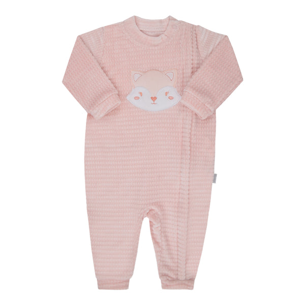 Macacão Longo Paraíso Plush Quadriculado Zíper Duplo Bordado RN