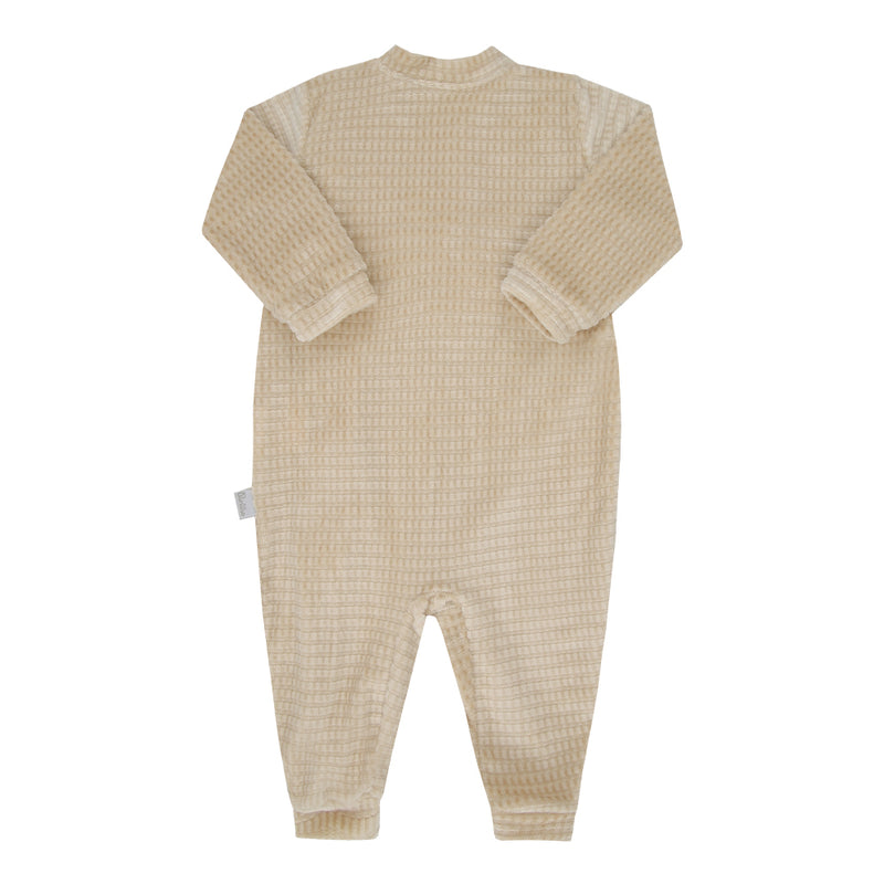 Macacão Longo Paraíso Plush Quadriculado Zíper Duplo Bordado 19085 - Image 5
