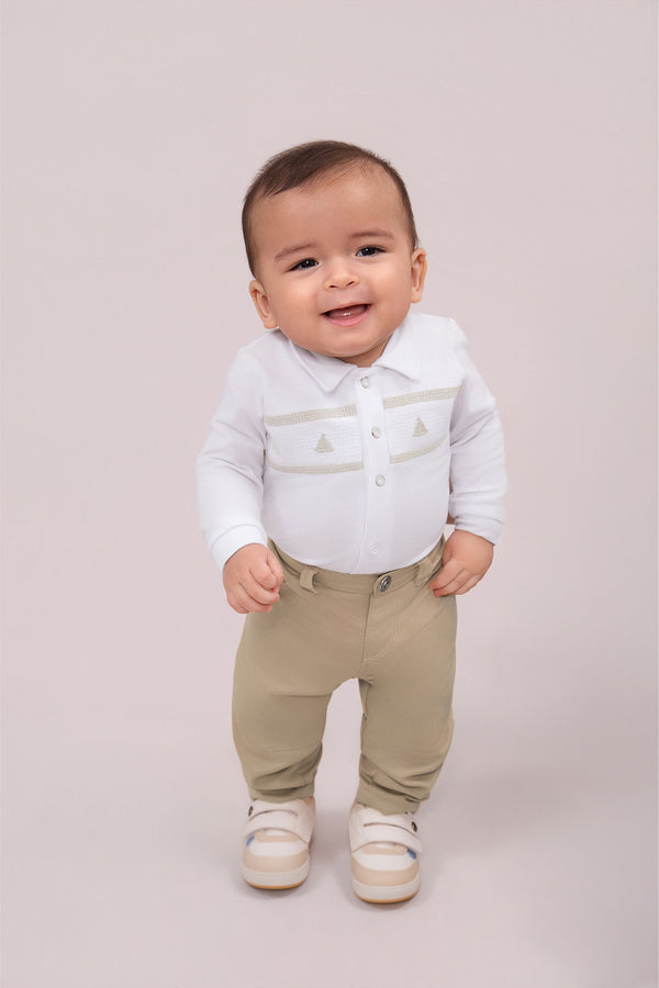 Conjunto Cerimônia Paraiso Baby Masculino Manga Longa Meia Estação