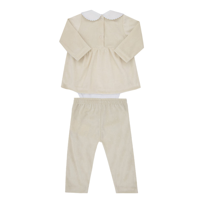 Conjunto Baby Paraiso Inverno Plush com Gola Bordada e Laço - Image 5