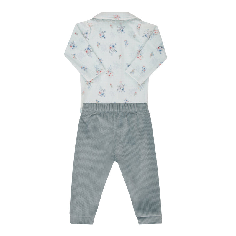 Conjunto Paraiso Plush Gola Peter Pan Bordado Floral - Image 5