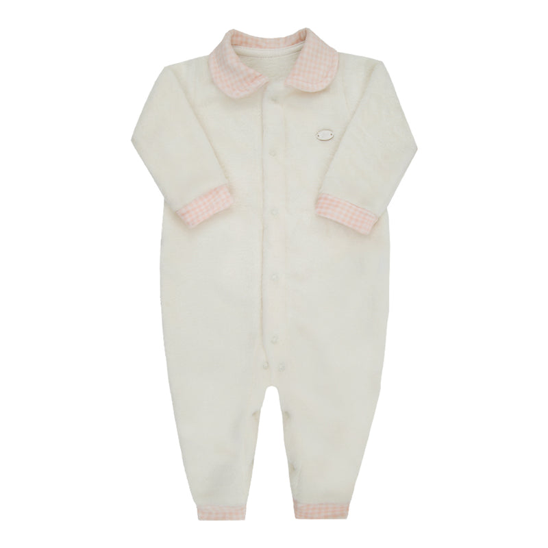 Macacão Longo Letut Baby Pelo Macio Gola Peter Pan Bordado Inverno - Image 5