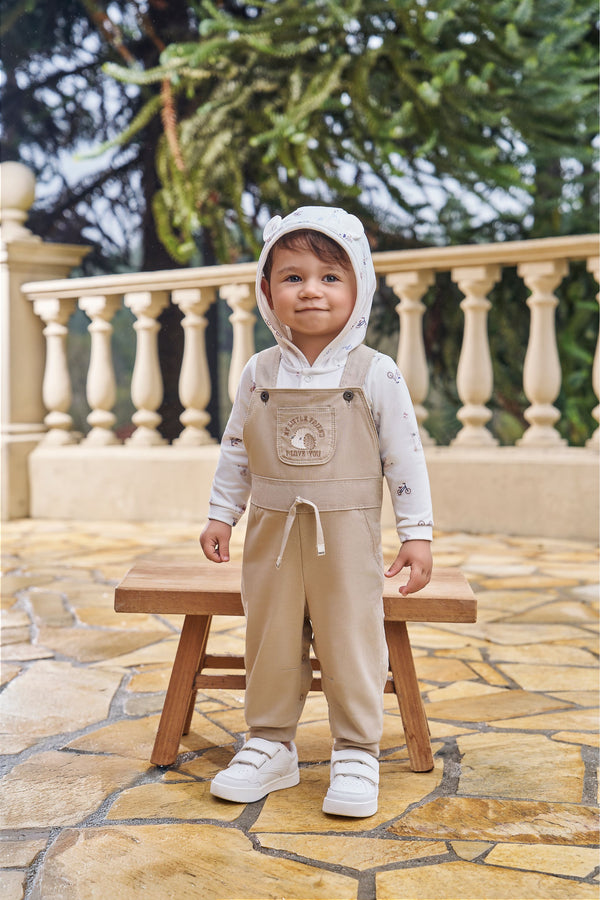 Conjunto Paraíso Inverno com Touca Orelhinhas e Bordado Cachorrinho