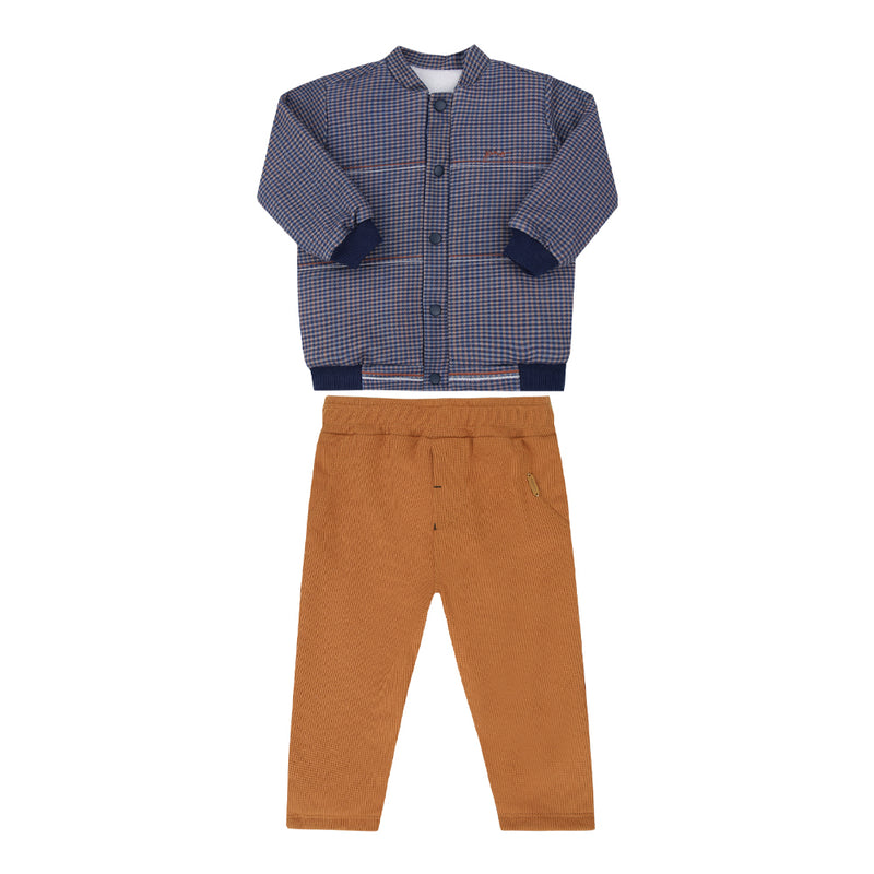 Conjunto Paraiso Inverno Casaco Bomber Matelado com Forro em Pelo - Image 2