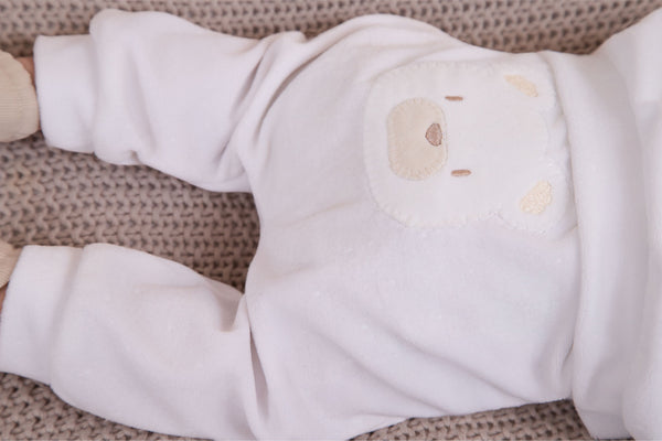 Kit Recém-Nascido Paraiso Inverno 3 Peças Plush com Bordado Ursinho