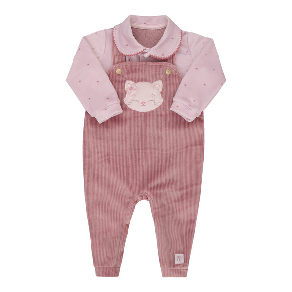 Macacão Longo Plush Bordado Gola Delicada Paraiso Baby Inverno 2026