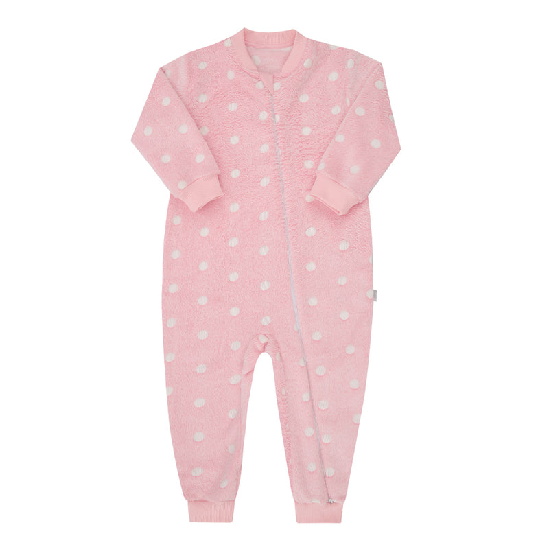 Macacão Longo Paraiso Pelo Texturizado Brilha no Escuro Feminino Rosa - Image 2