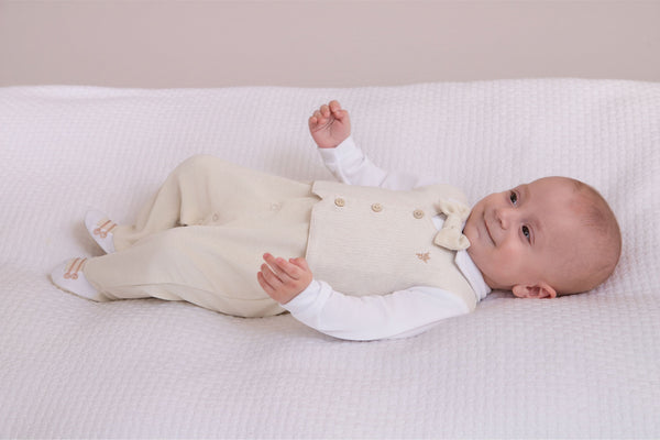 Macacão Longo Cerimônia Paraiso com Colete e Gravata Removível Baby