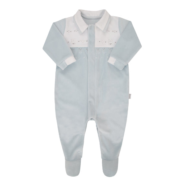 Macacão Longo Plush Paraiso Inverno Bordado Coelhinho Zíper Conforto