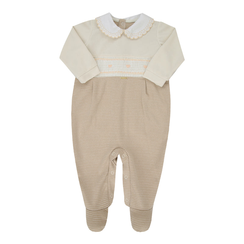 Macacão Longo Paraiso Feminino Gola Bordada Recortes Plush Inverno - Image 2