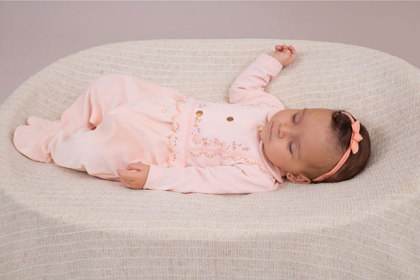 Macacão Longo Plush Zig Zag Paraiso com Bordado e Gola Conforto Bebê