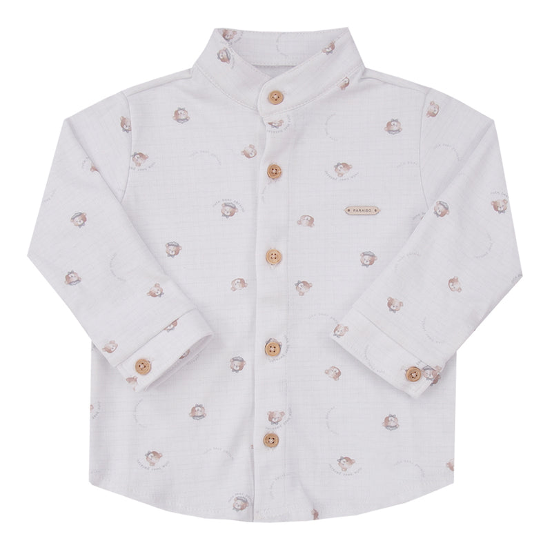 Camisa Paraiso Suedine Botões Madeira Estampa Exclusiva - Image 5