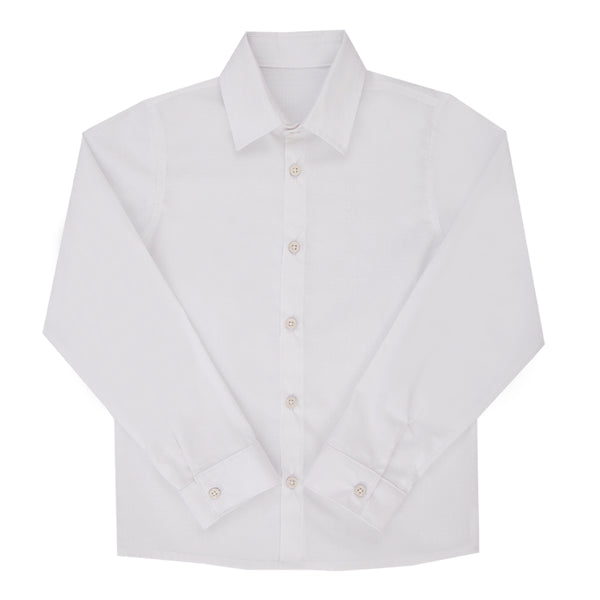 Camisa Infantil Paraiso Manga Longa Branca com Bordado Exclusivo