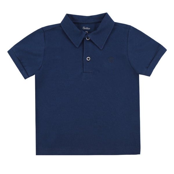 Camiseta Polo Infantil Paraiso Gola Botão Malha Conforto Menino