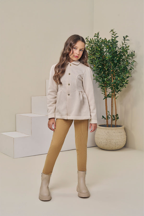 Casaco Paraiso Tricot Felpudo Gola Dupla Feminino Kids Inverno