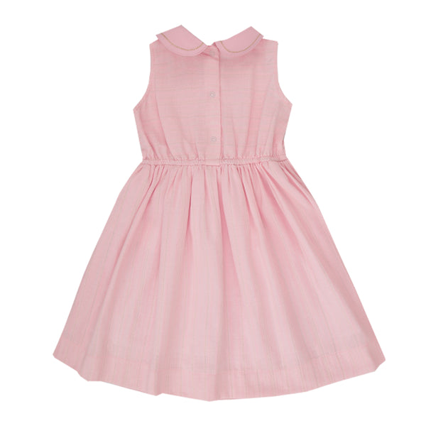 Vestido Cerimônia Paraiso Kids com Gola Bordada e Laço Elegante