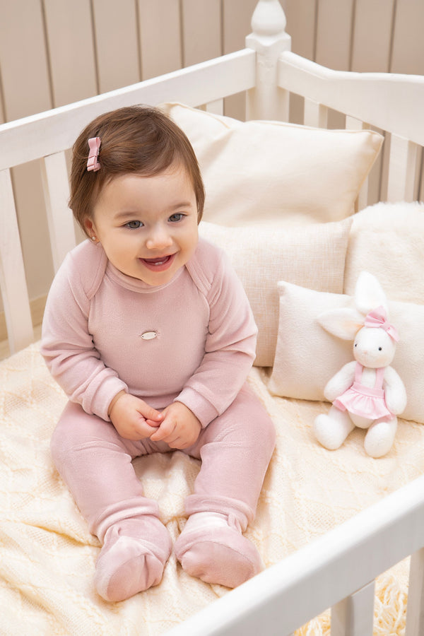 Body Longo Unissex Letut Plush Exclusivo com Extensor Inverno Baby