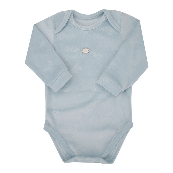 Body Longo Letut Plush Passarinho Manga Longa Unissex Inverno Bebê