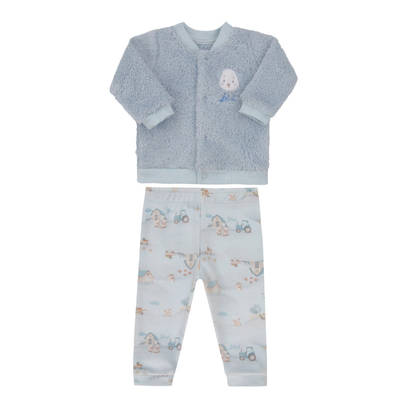Conjunto Baby Letut Pelo Macio e Plush Estampado Inverno Unissex - Image 2