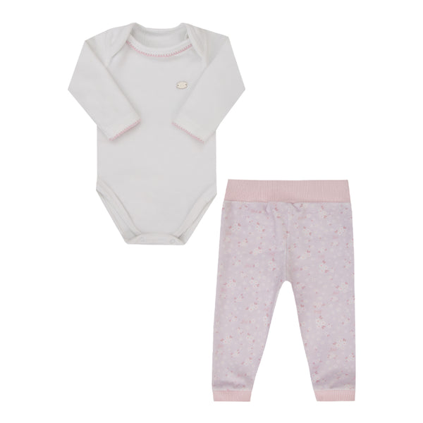Conjunto Baby Feminino Plush Letut com Estampa Exclusiva e Plaquinha