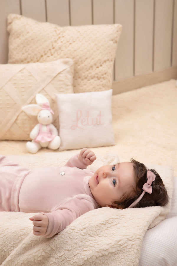 Conjunto Baby Letut Plush Manga Longa Amamentação Inverno 2026 Unissex
