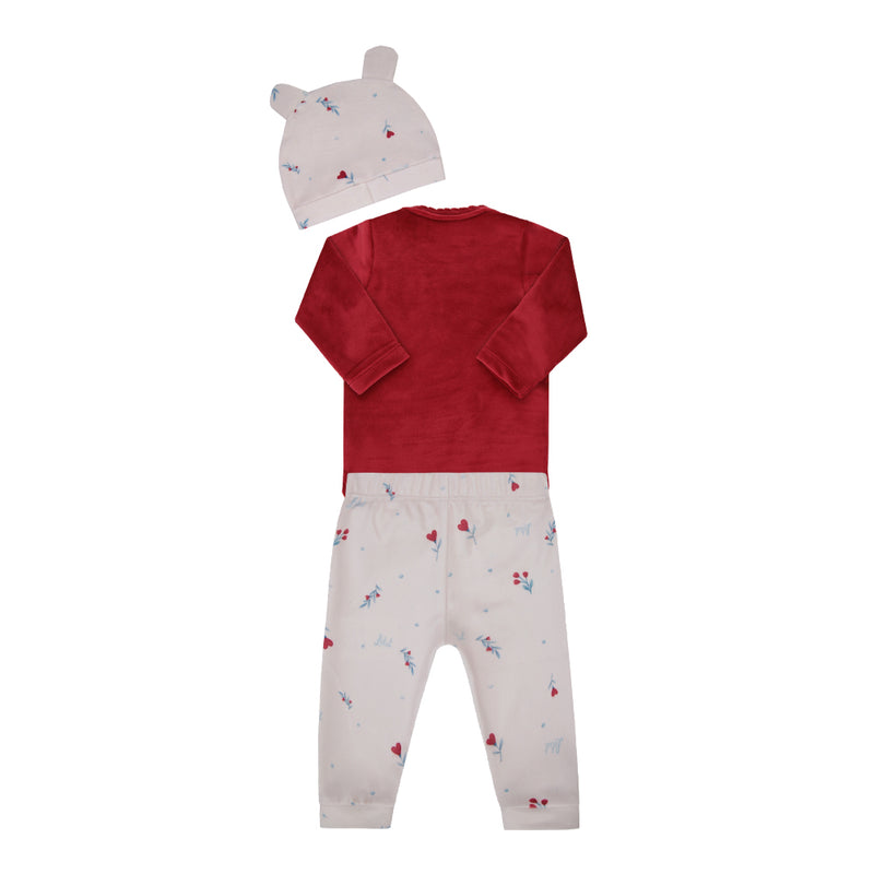 Conjunto Baby Letut Plush 3 Peças com Estampa Exclusiva e Detalhes Delicados - Image 5