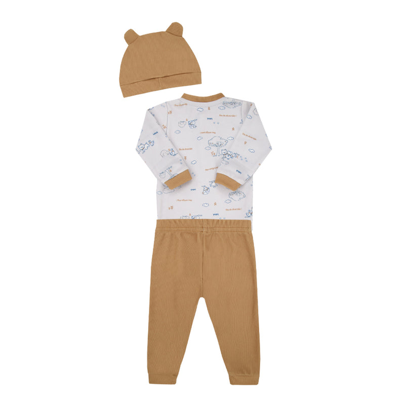 Conjunto Letut 3 Peças Inverno Manga Longa Plush e Cotelê Masculino - Image 5