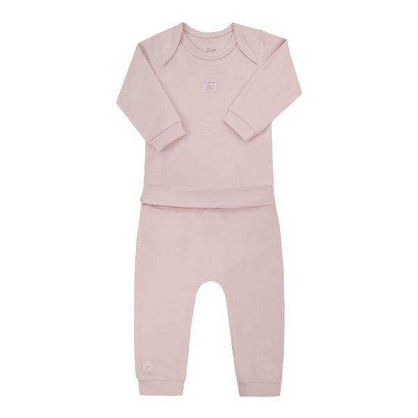 Conjunto Baby Letut Manga Longa Malha Conforto com Cós Dobrável e Etiqueta