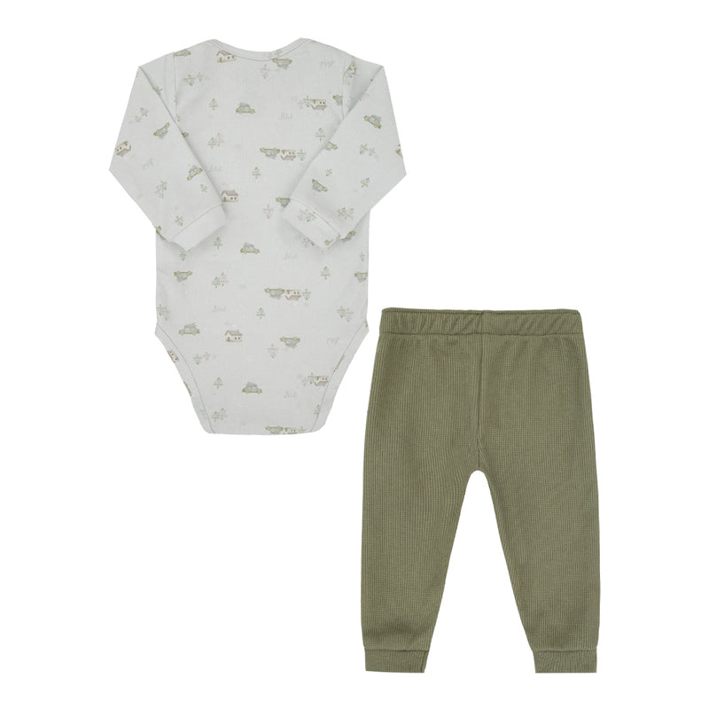 Conjunto Letut Body Transpasse e Calça Texturizada com Bordado - Image 5