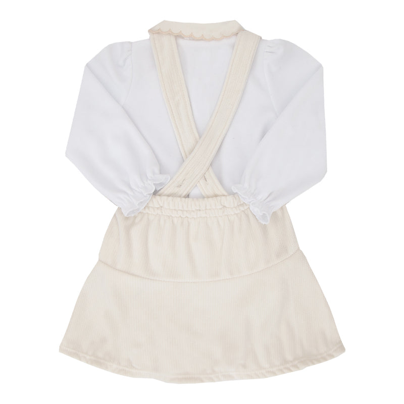Conjunto Paraiso Feminino Plush Gola Bordada e Saia Quadriculada - Image 5