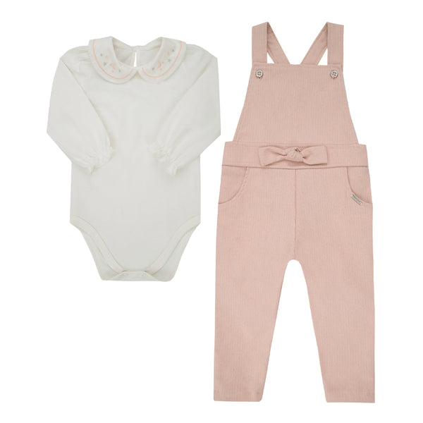 Conjunto Baby Paraiso Inverno Plush com Casaco Embutido Bege