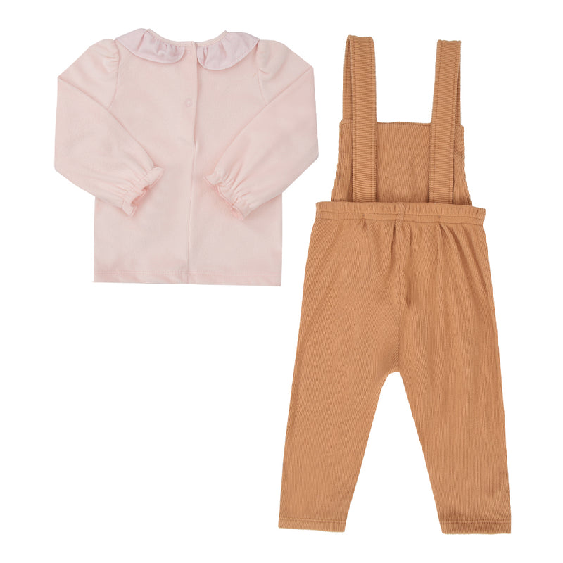 Conjunto Baby Paraiso Jardineira e Blusa Plush com Bordado e Pérolas Inverno Paraiso 19397 - Image 5