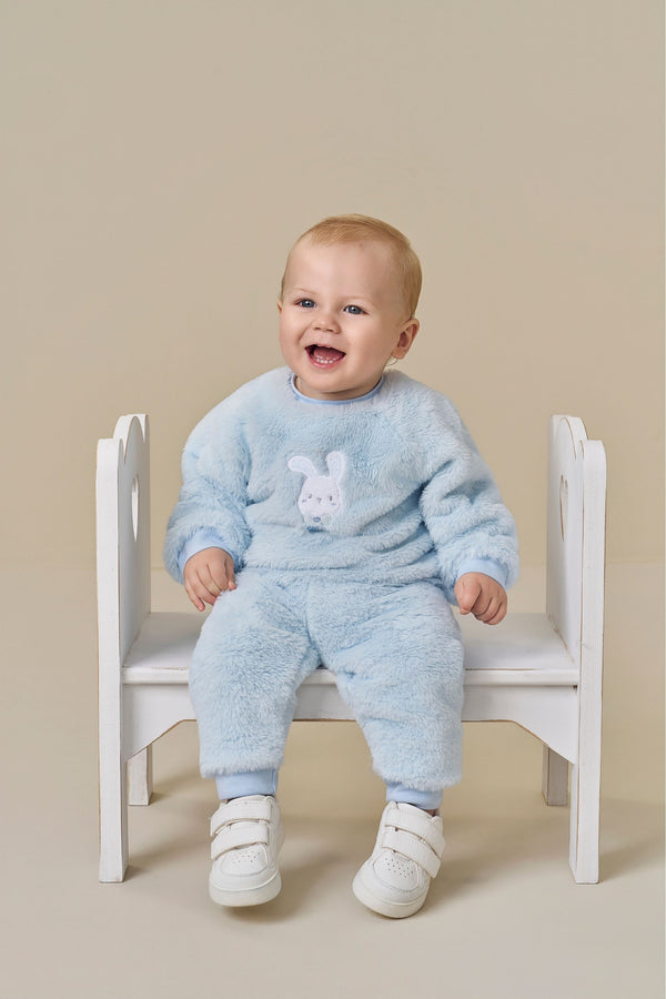 Conjunto Baby Paraiso Inverno Blusa Dupla Face Coelhinho e Calça Conforto