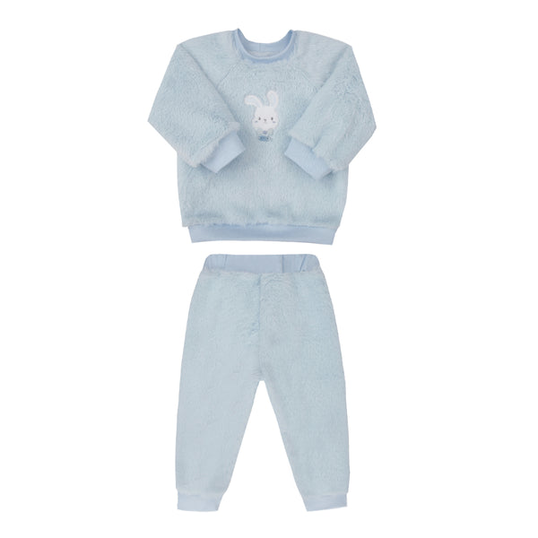 Conjunto Baby Paraiso Inverno Blusa Dupla Face Coelhinho e Calça Conforto