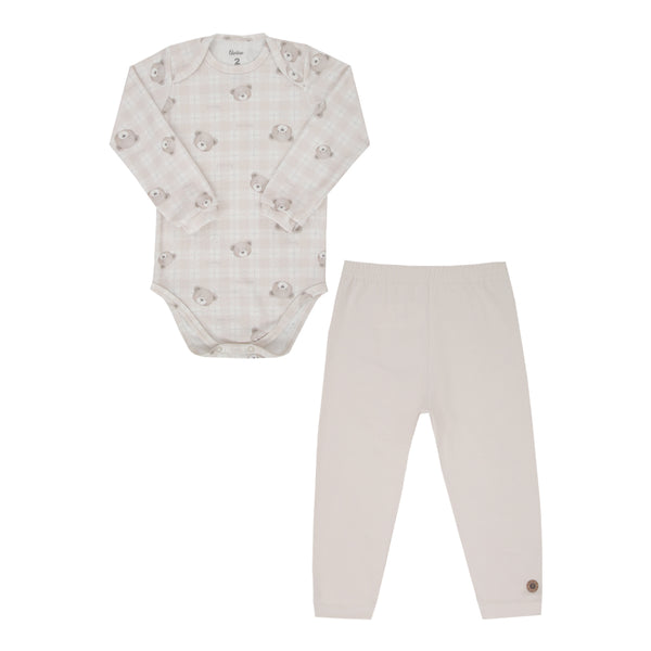 Conjunto Paraiso Abraço com Body Estampado e Calça Conforto Unissex