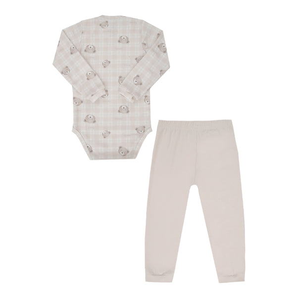 Conjunto Paraiso Abraço com Body Estampado e Calça Conforto Unissex