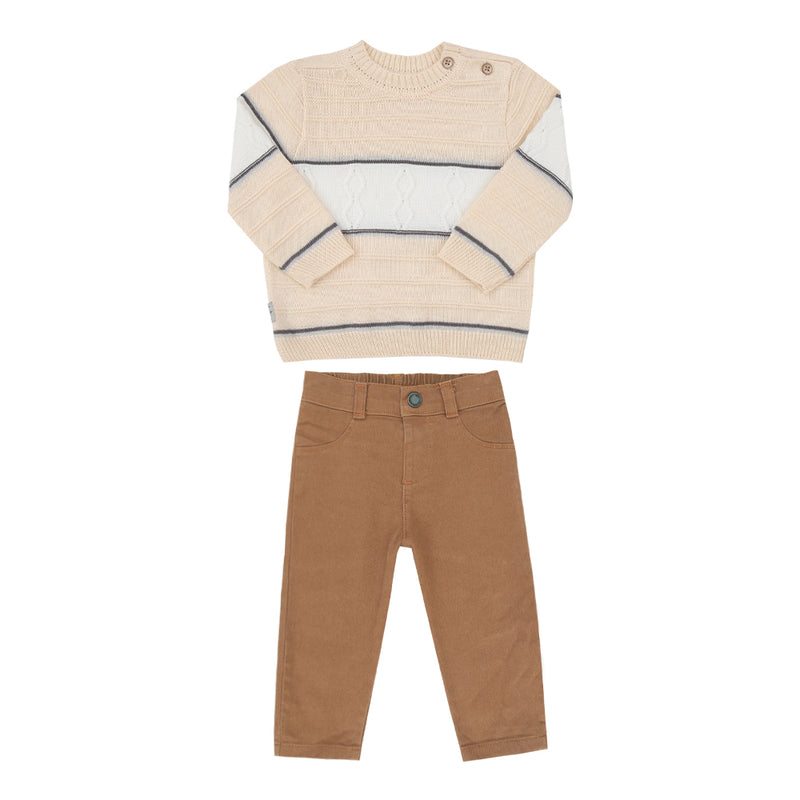 Conjunto Paraiso Tricô e Sarja Masculino Meia Estação Inverno 2026 - Image 2