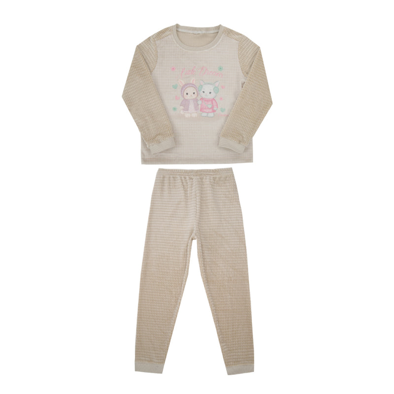 Conjunto Paraiso Feminino Plush Quadriculado Estampa Lúdica Inverno - Image 2