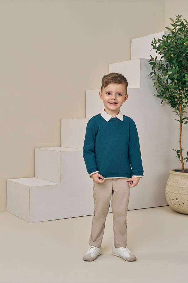 Conjunto Infantil Paraiso Kids Inverno com Blusa Cotelê e Calça Aspen