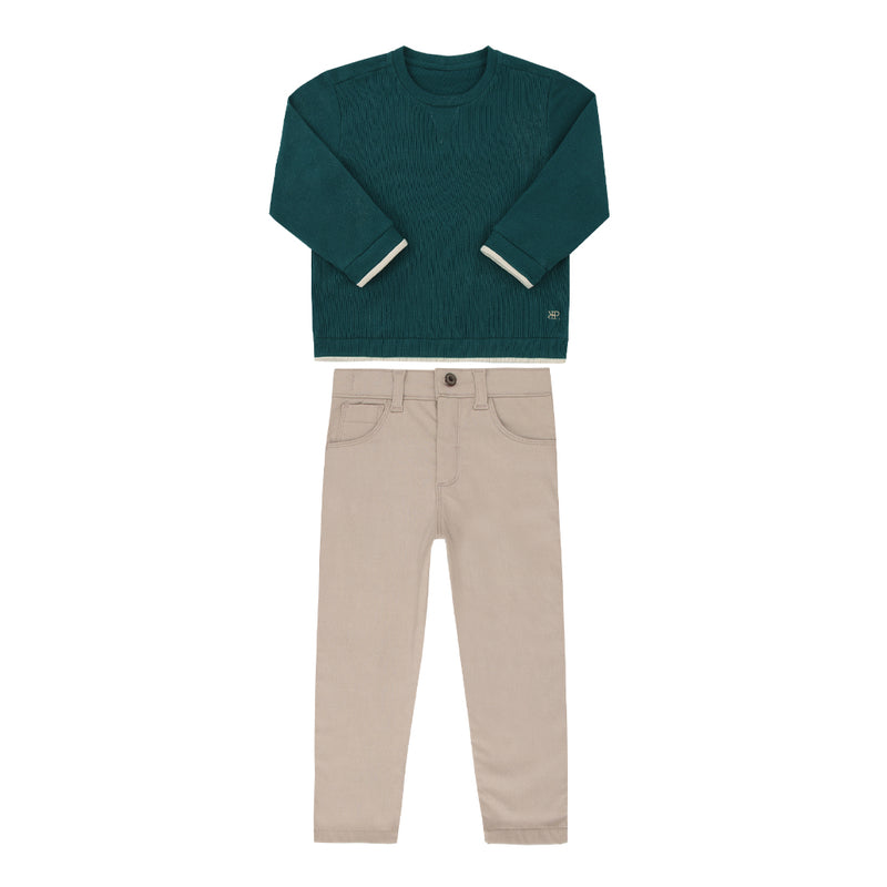 Conjunto Infantil Paraiso Kids Inverno com Blusa Cotelê e Calça Aspen - Image 2