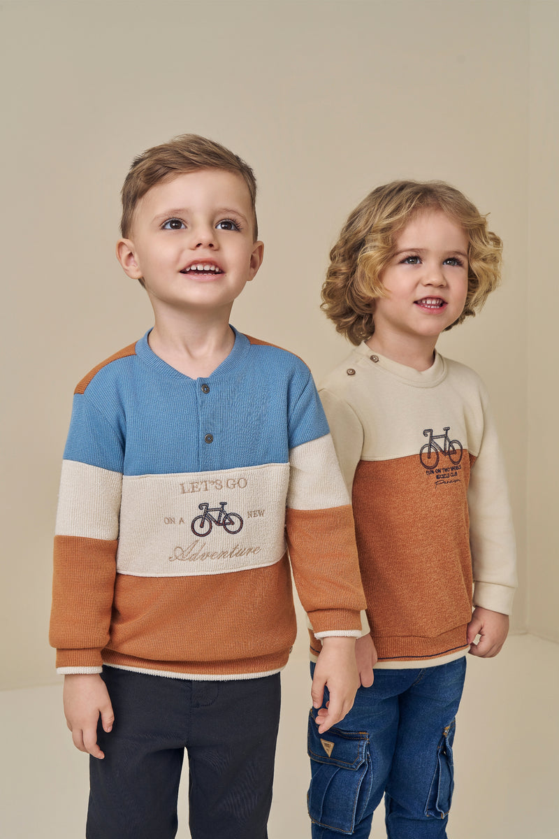 Conjunto Infantil Masculino Paraiso Kids Blusa Tricô e Calça Cargo Jeans - Image 2