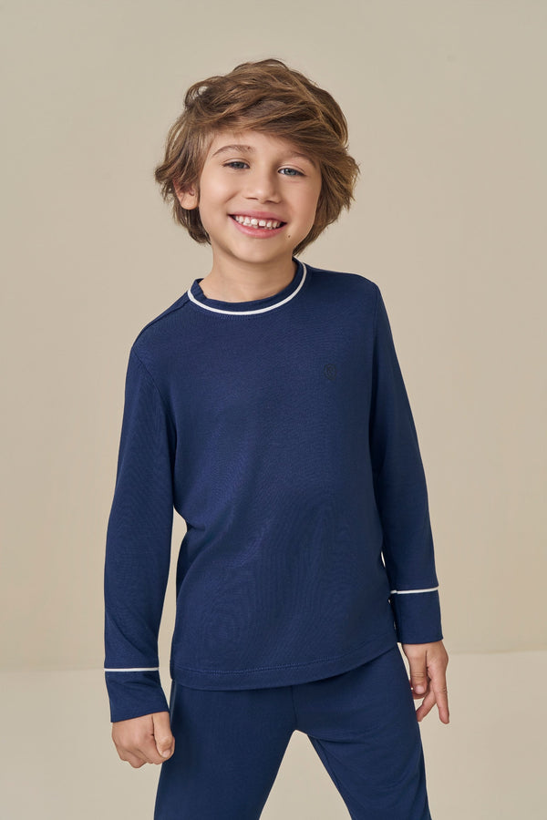 Conjunto Infantil Paraiso Abraço Malha Comfort Manga Longa Masculino