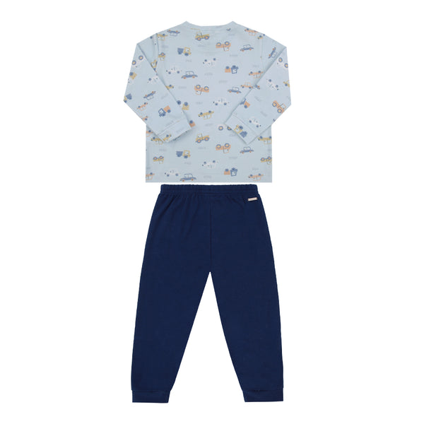 Conjunto Infantil Paraíso Abraço Manga Longa Estampa Digital Conforto