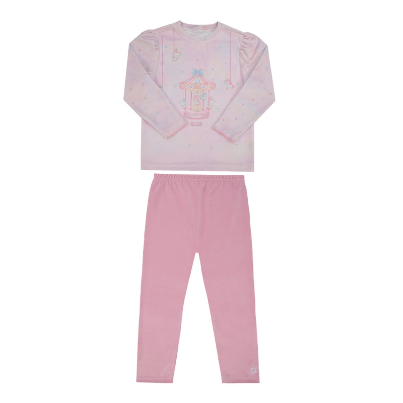 Conjunto Infantil Paraiso Abraço Plush Manga Bufante Estampa Exclusiva - Image 2
