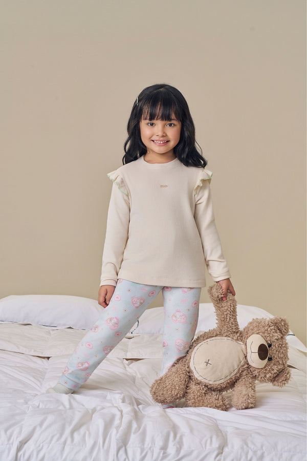Conjunto Paraíso Infantil Feminino Plush Babado e Estampa Exclusiva