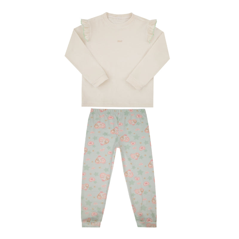 Conjunto Paraíso Infantil Feminino Plush Babado e Estampa Exclusiva - Image 2